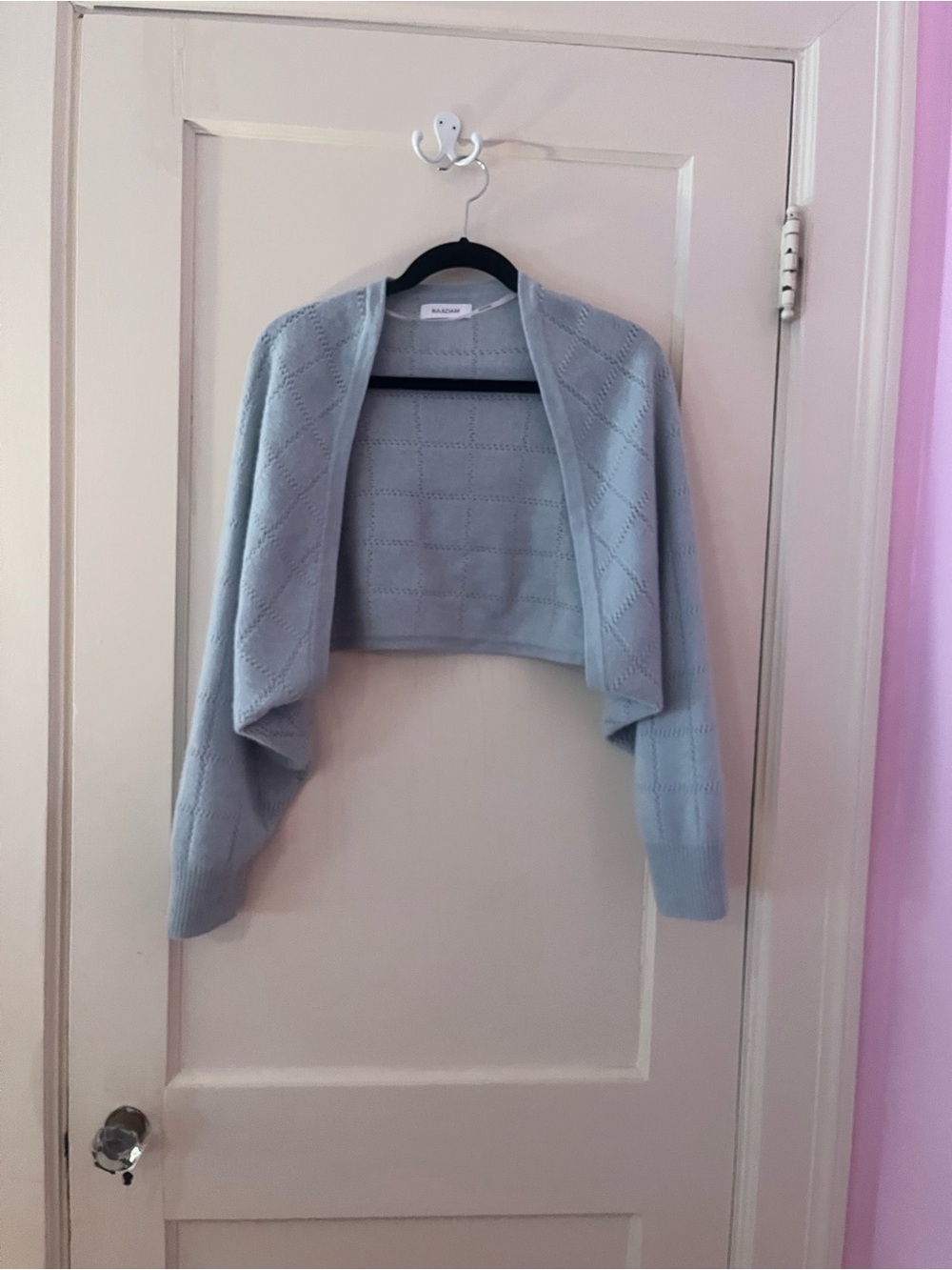 Nadaam Cashmere Light Blue Cropped Bolero Sweater